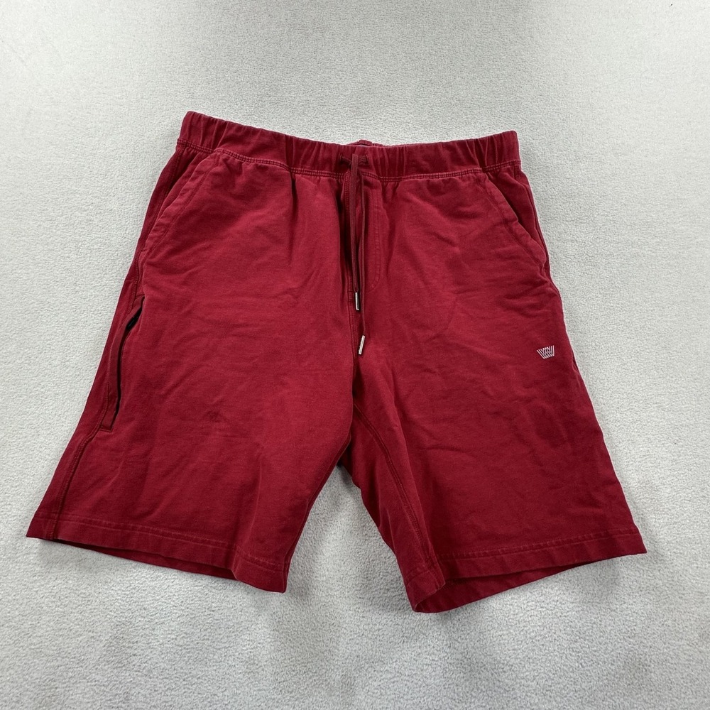 Mack Weldon Ace Sweat Shorts Mens Large Red 8" Inseam Elastic Waist Stretch
